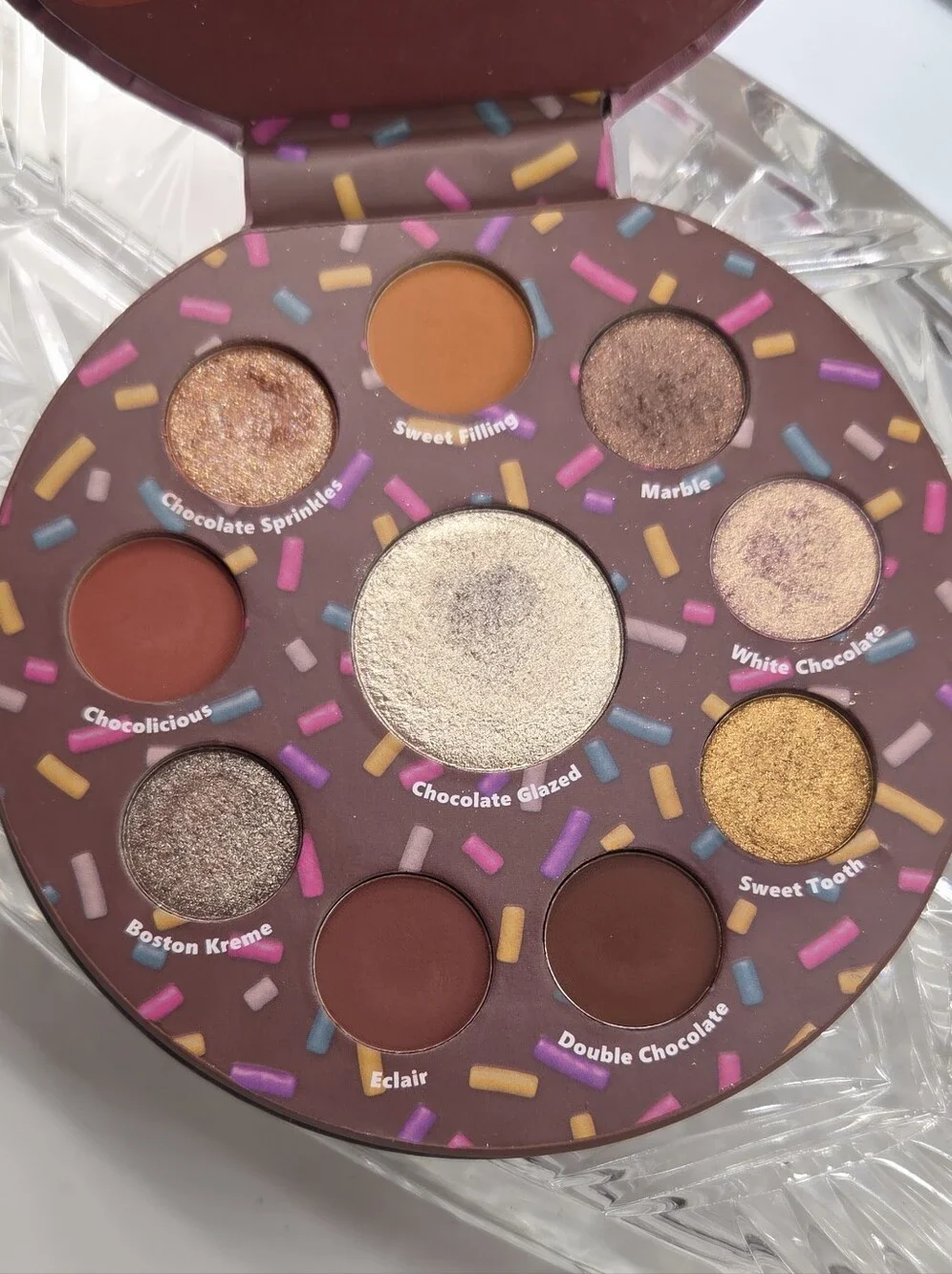 GLAMLITE CHOCOLATE DONUT EYESHADOW PALETTE WITH ORIGINAL BOX